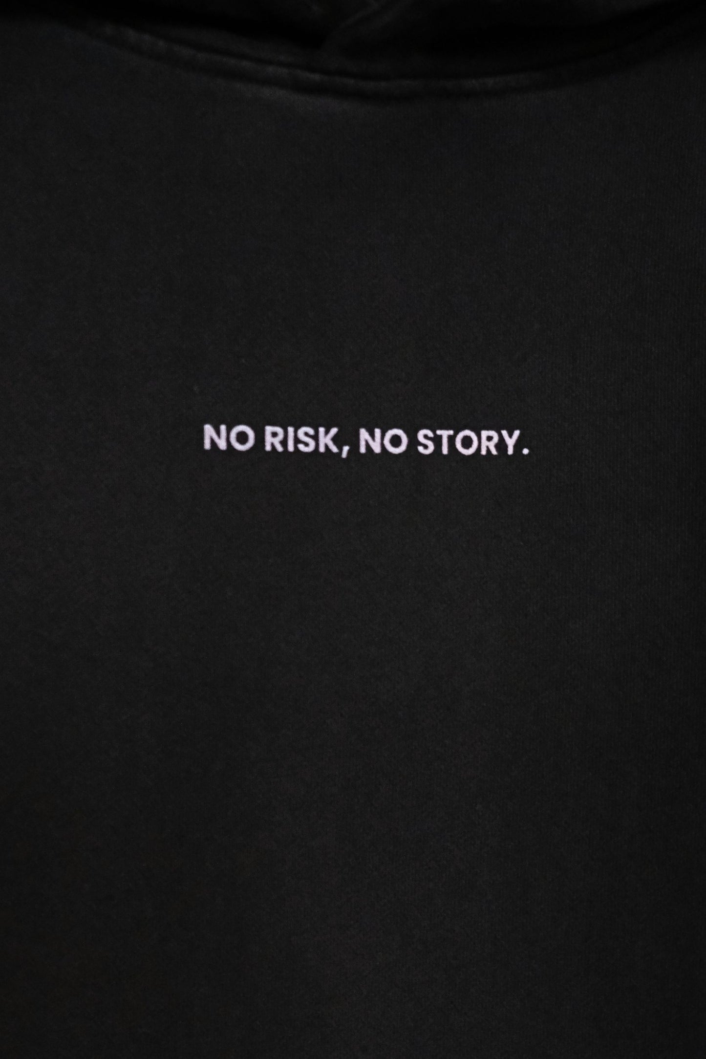 Organic Cotton Unisex No Risk No Story Hoodie by TOMBE STUDIOS