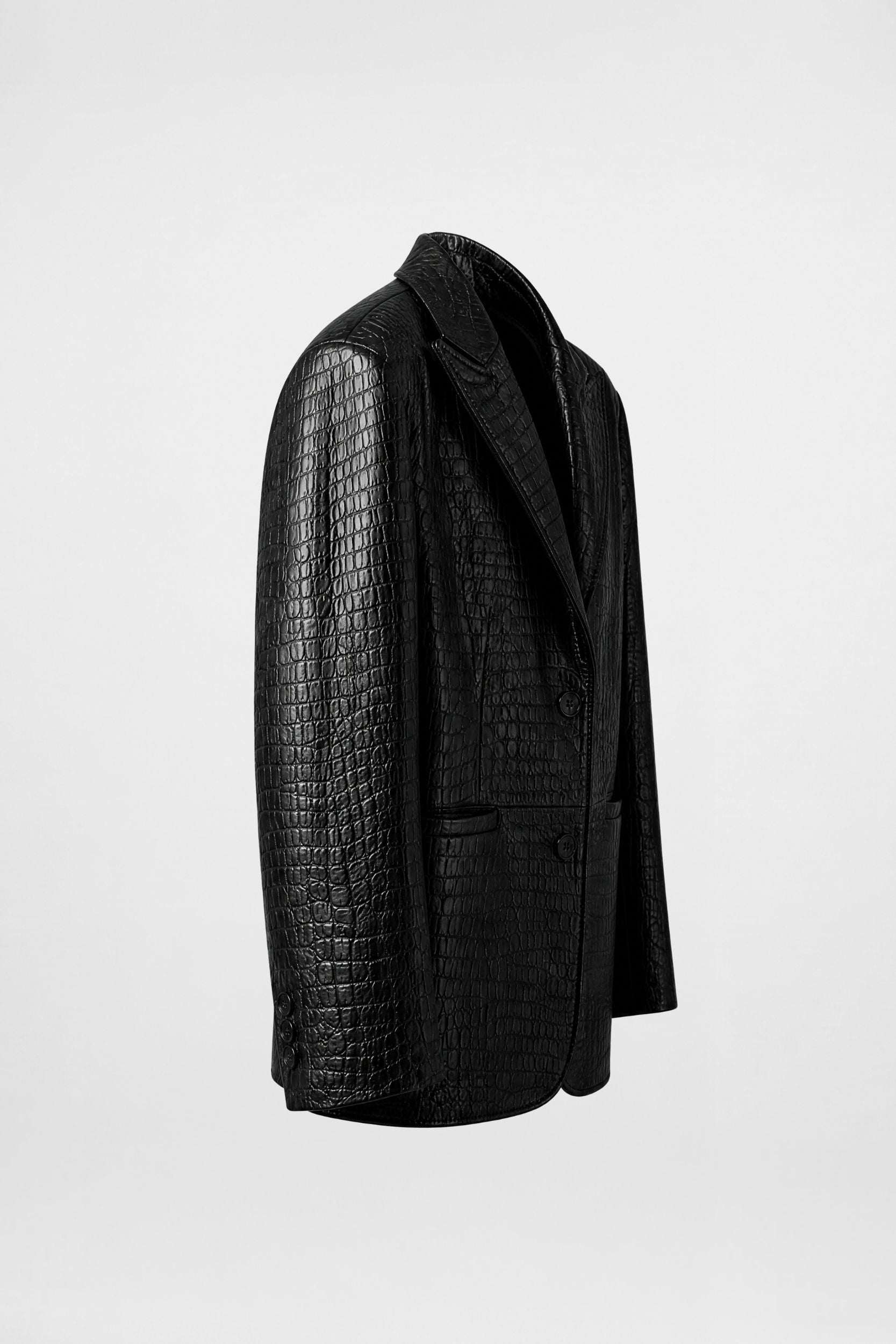 SIDE PROFILE MOCK CROC LEATHER