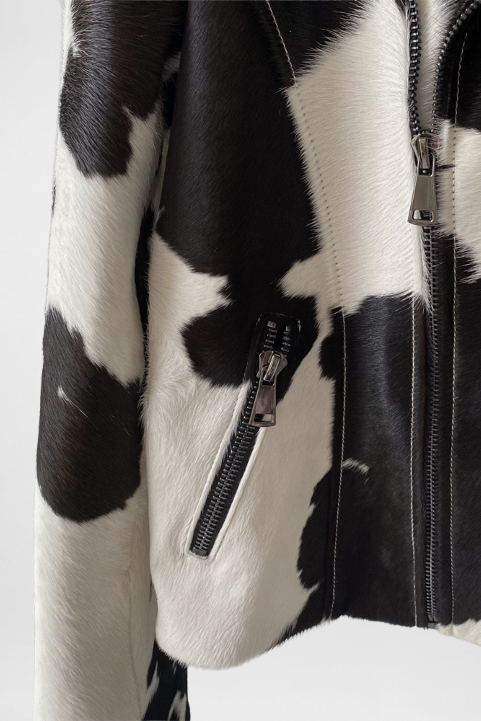COWSKIN LEATHER BIKER JACKET