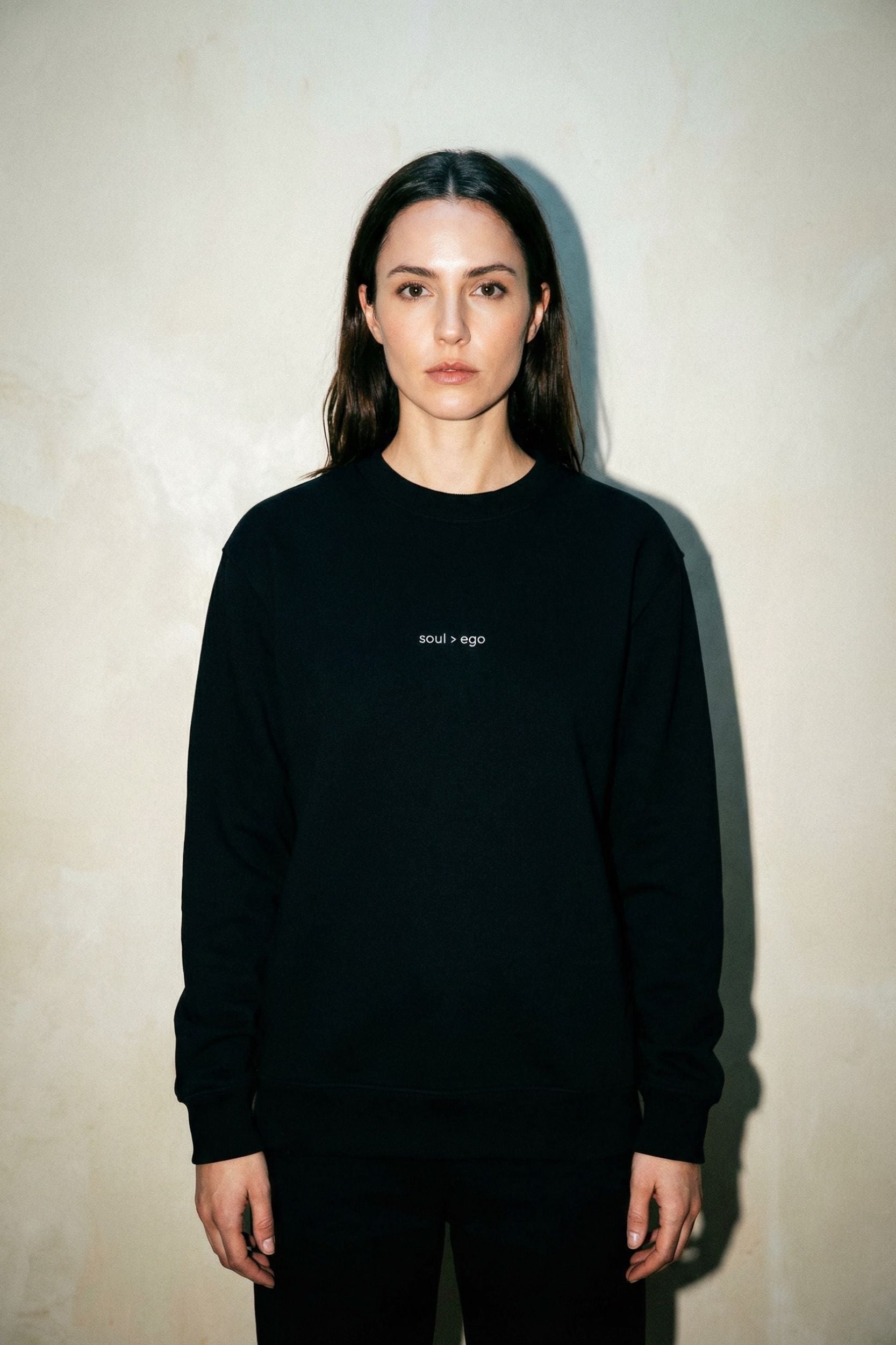 Soul Ego Dark grey organic cotton sweater unisex by TOMBE STUDIOS